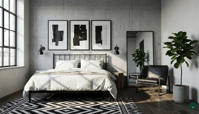5kamar tidur minimalis modern Modern Industrial Touch