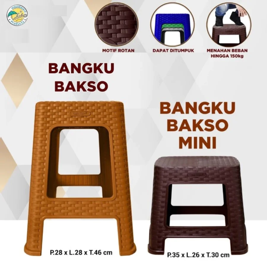 Kursi Plastik Rotan Motif Anyam Kursi Cafe Kursi Bakso Bangku Bakso Ekonomis (1)