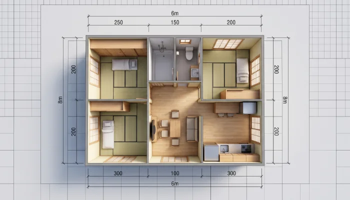 Denah Rumah 3 Kamar minimalis Ukuran 6x8 (6)