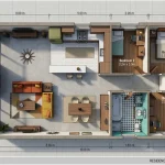 Denah Rumah 3 Kamar minimalis Ukuran 6x8 (9)