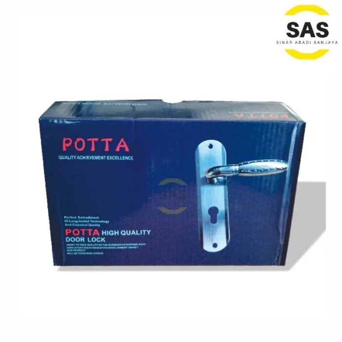 Gagang Kunci Pintu _ Handle Pintu Komplit Ukuran Tanggung _ Tanggung 20 cm Bulat Kotak POTTA (2)