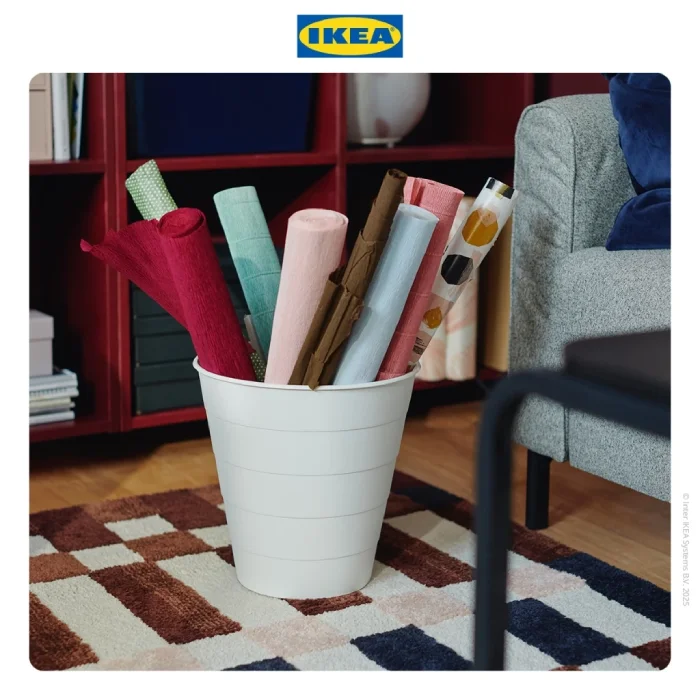 IKEA FNISS Tempat Sampah 10 Liter - Putih (1)