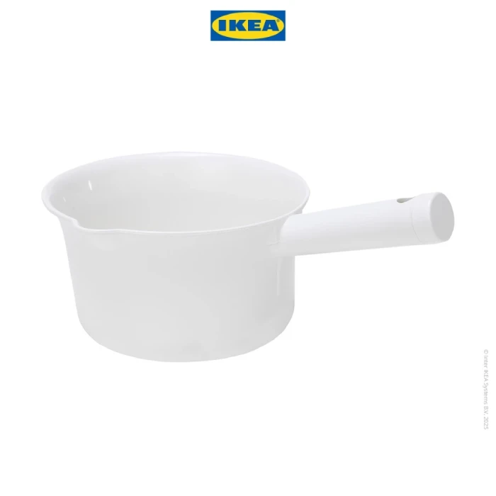 IKEA GRUMLAN Gayung Mandi Bahan Plastik Putih 27x13cm (1)