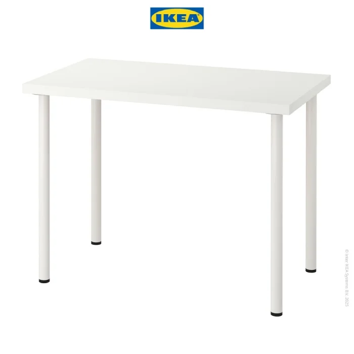IKEA LINNMON_ADILS Meja Kerja Minimalis Meja Kantor Meja Belajar Serbaguna Putih 100x60 cm (1)