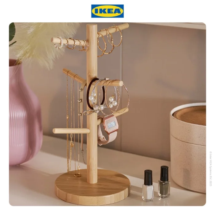 IKEA OSTBIT Rak Gelas Bahan Kayu Serbaguna Minimalis (2)